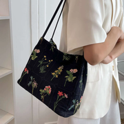 Signature Embroidered Floral Tote Bag